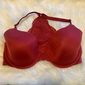 Victoria’s Secret Racerback Demi 32DD Red Bra